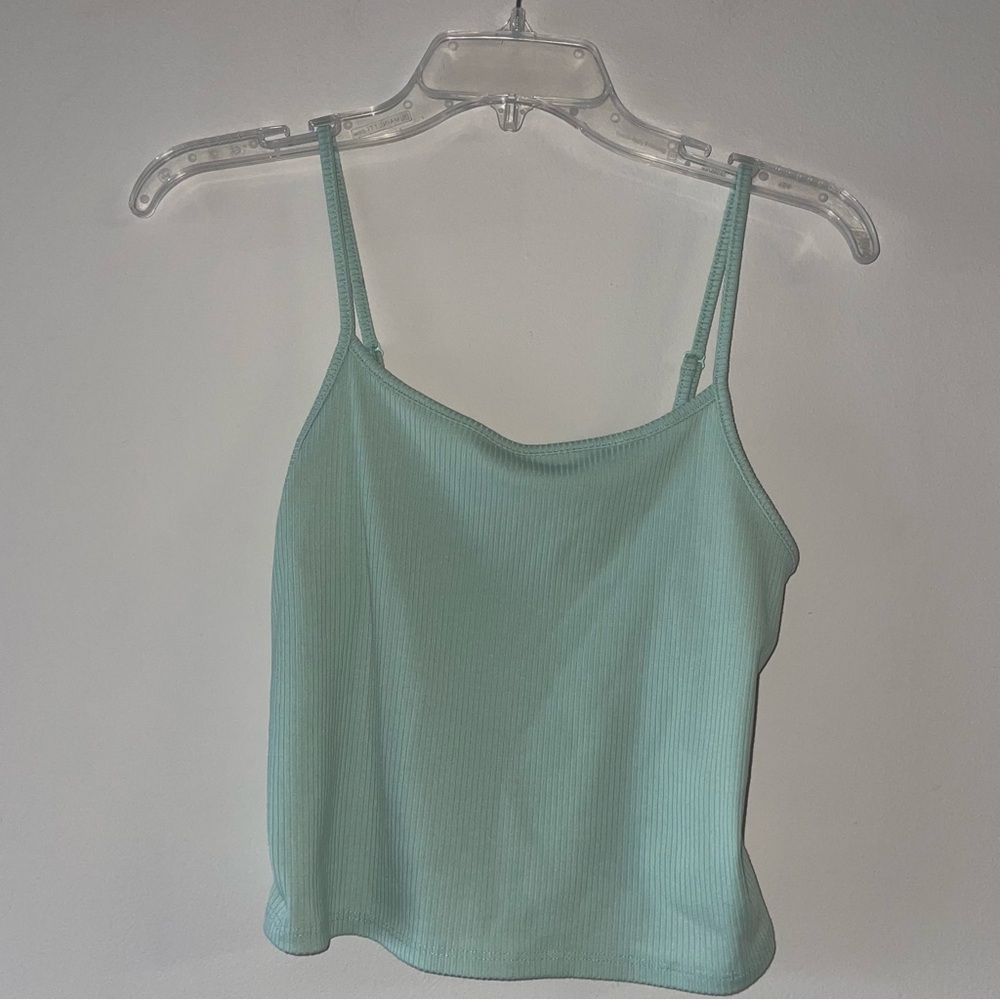 American Eagle Outfitters Light Green Ribbed Camisole